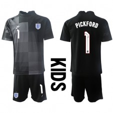 England Jordan Pickford #1 Målvakt Hemmaställ Barn VM 2022 Korta ärmar (+ Korta byxor)